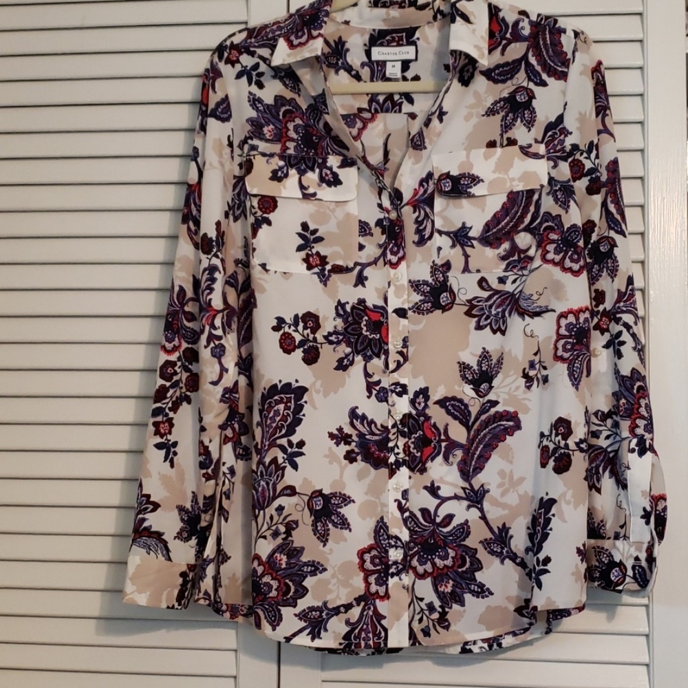 Charter Club M paisley button down shirt